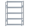 Fachbodenregal Stecksystem, Grundregal, beidseitig nutzbar, H2000xB1300xT400, 5 Fachböden, Fachlast 150kg, sendzimirverzinkt