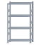 Fachbodenregal Stecksystem, Grundregal, beidseitig nutzbar, H1800xB1000xT300, 4 Fachböden, Fachlast 330kg, sendzimirverzinkt