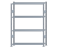 Fachbodenregal Stecksystem, Grundregal, beidseitig nutzbar, H1800xB1300xT300, 4 Fachböden, Fachlast 150kg, sendzimirverzinkt