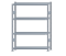 Fachbodenregal Stecksystem, Grundregal, beidseitig nutzbar, H1800xB1300xT300, 4 Fachböden, Fachlast 250kg, sendzimirverzinkt