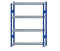 Fachbodenregal Stecksystem, Grundregal, beidseitig nutzbar, H1800xB1300xT300, 4 Fachböden, Fachlast 250kg, RAL 5010 enzianblau / verzinkt
