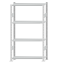 Fachbodenregal Stecksystem, Grundregal, beidseitig nutzbar, H1800xB1000xT300, 4 Fachböden, Fachlast 85kg, RAL 7035 lichtgrau