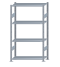 Fachbodenregal Stecksystem, Grundregal, beidseitig nutzbar, H1800xB1000xT400, 4 Fachböden, Fachlast 150kg, sendzimirverzinkt