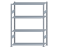 Fachbodenregal Stecksystem, Grundregal, beidseitig nutzbar, H1800xB1300xT400, 4 Fachböden, Fachlast 150kg, sendzimirverzinkt