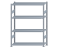 Fachbodenregal Stecksystem, Grundregal, beidseitig nutzbar, H1800xB1300xT400, 4 Fachböden, Fachlast 250kg, sendzimirverzinkt