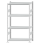 Fachbodenregal Stecksystem, Grundregal, beidseitig nutzbar, H1800xB1000xT400, 4 Fachböden, Fachlast 250kg, RAL 7035 lichtgrau