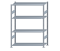 Fachbodenregal Stecksystem, Grundregal, beidseitig nutzbar, H1800xB1300xT500, 4 Fachböden, Fachlast 150kg, sendzimirverzinkt