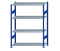 Fachbodenregal Stecksystem, Grundregal, beidseitig nutzbar, H1800xB1300xT500, 4 Fachböden, Fachlast 150kg, RAL 5010 enzianblau / verzinkt