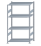 Fachbodenregal Stecksystem, Grundregal, beidseitig nutzbar, H1800xB1000xT600, 4 Fachböden, Fachlast 85kg, sendzimirverzinkt
