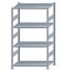 Fachbodenregal Stecksystem, Grundregal, beidseitig nutzbar, H1800xB1000xT600, 4 Fachböden, Fachlast 330kg, sendzimirverzinkt