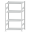 Fachbodenregal Stecksystem, Grundregal, beidseitig nutzbar, H1800xB1000xT600, 4 Fachböden, Fachlast 85kg, RAL 7035 lichtgrau