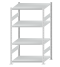 Fachbodenregal Stecksystem, Grundregal, beidseitig nutzbar, H1800xB1000xT800, 4 Fachböden, Fachlast 250kg, RAL 7035 lichtgrau