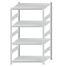 Fachbodenregal Stecksystem, Grundregal, beidseitig nutzbar, H1800xB1000xT800, 4 Fachböden, Fachlast 330kg, RAL 7035 lichtgrau
