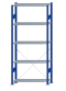 Fachbodenregal Stecksystem, Grundregal, einseitig nutzbar, H2300xB1000xT300, 5 Fachböden, Fachlast 85kg, RAL 5010 enzianblau / verzinkt