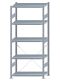 Fachbodenregal Stecksystem, Grundregal, einseitig nutzbar, H2300xB1000xT500, 5 Fachböden, Fachlast 330kg, sendzimirverzinkt