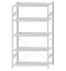 Fachbodenregal Stecksystem, Grundregal, einseitig nutzbar, H2300xB1300xT600, 5 Fachböden, Fachlast 150kg, RAL 7035 lichtgrau