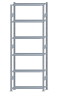 Fachbodenregal Stecksystem, Grundregal, beidseitig nutzbar, H2750xB1000xT300, 6 Fachböden, Fachlast 85kg, sendzimirverzinkt