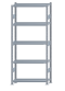 Fachbodenregal Stecksystem, Grundregal, beidseitig nutzbar, H2300xB1000xT300, 5 Fachböden, Fachlast 330kg, sendzimirverzinkt