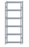 Fachbodenregal Stecksystem, Grundregal, beidseitig nutzbar, H2750xB1000xT300, 6 Fachböden, Fachlast 330kg, sendzimirverzinkt