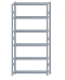 Fachbodenregal Stecksystem, Grundregal, beidseitig nutzbar, H2750xB1300xT300, 6 Fachböden, Fachlast 250kg, sendzimirverzinkt