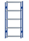Fachbodenregal Stecksystem, Grundregal, beidseitig nutzbar, H2300xB1000xT300, 5 Fachböden, Fachlast 150kg, RAL 5010 enzianblau / verzinkt