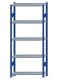 Fachbodenregal Stecksystem, Grundregal, beidseitig nutzbar, H2300xB1000xT300, 5 Fachböden, Fachlast 250kg, RAL 5010 enzianblau / verzinkt