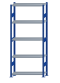 Fachbodenregal Stecksystem, Grundregal, beidseitig nutzbar, H2300xB1000xT300, 5 Fachböden, Fachlast 330kg, RAL 5010 enzianblau / verzinkt