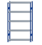 Fachbodenregal Stecksystem, Grundregal, beidseitig nutzbar, H2300xB1300xT300, 5 Fachböden, Fachlast 250kg, RAL 5010 enzianblau / verzinkt