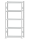 Fachbodenregal Stecksystem, Grundregal, beidseitig nutzbar, H2300xB1000xT400, 5 Fachböden, Fachlast 150kg, RAL 7035 lichtgrau