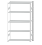 Fachbodenregal Stecksystem, Grundregal, beidseitig nutzbar, H2300xB1300xT400, 5 Fachböden, Fachlast 150kg, RAL 7035 lichtgrau