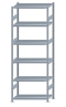 Fachbodenregal Stecksystem, Grundregal, beidseitig nutzbar, H2750xB1000xT500, 6 Fachböden, Fachlast 330kg, sendzimirverzinkt