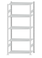 Fachbodenregal Stecksystem, Grundregal, beidseitig nutzbar, H2300xB1000xT500, 5 Fachböden, Fachlast 150kg, RAL 7035 lichtgrau