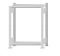 Fachbodenregal Stecksystem, Grundregal, beidseitig nutzbar, H1000xB750xT300 mm, 2 Fachböden, Fachlast 150 kg, RAL 7035 lichtgrau