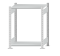 Fachbodenregal Stecksystem, Grundregal, beidseitig nutzbar, H1000xB750xT400 mm, 2 Fachböden, Fachlast 150 kg, RAL 7035 lichtgrau