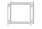Fachbodenregal Stecksystem, Grundregal, beidseitig nutzbar, H1000xB1000xT400 mm, 2 Fachböden, Fachlast 150 kg, RAL 7035 lichtgrau