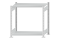Fachbodenregal Stecksystem, Grundregal, beidseitig nutzbar, H1000xB1000xT500 mm, 2 Fachböden, Fachlast 150 kg, RAL 7035 lichtgrau