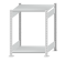 Fachbodenregal Stecksystem, Grundregal, beidseitig nutzbar, H1000xB750xT600 mm, 2 Fachböden, Fachlast 150 kg, RAL 7035 lichtgrau