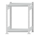 Fachbodenregal Stecksystem, Grundregal, beidseitig nutzbar, H1000xB750xT400 mm, 2 Fachböden, Fachlast 250 kg, RAL 7035 lichtgrau