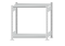 Fachbodenregal Stecksystem, Grundregal, beidseitig nutzbar, H1000xB1000xT400 mm, 2 Fachböden, Fachlast 250 kg, RAL 7035 lichtgrau
