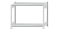 Fachbodenregal Stecksystem, Grundregal, beidseitig nutzbar, H1000xB1300xT500 mm, 2 Fachböden, Fachlast 250 kg, RAL 7035 lichtgrau