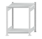 Fachbodenregal Stecksystem, Grundregal, beidseitig nutzbar, H1000xB750xT600 mm, 2 Fachböden, Fachlast 250 kg, RAL 7035 lichtgrau