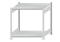 Fachbodenregal Stecksystem, Grundregal, beidseitig nutzbar, H1000xB1000xT800 mm, 2 Fachböden, Fachlast 250 kg, RAL 7035 lichtgrau