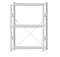 Fachbodenregal Stecksystem, Grundregal, einseitig nutzbar, H1500xB1000xT300 mm, 3 Fachböden, Fachlast 150 kg, RAL 7035 lichtgrau