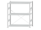 Fachbodenregal Stecksystem, Grundregal, einseitig nutzbar, H1500xB1300xT500 mm, 3 Fachböden, Fachlast 150 kg, RAL 7035 lichtgrau