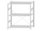 Fachbodenregal Stecksystem, Grundregal, einseitig nutzbar, H1500xB1300xT600 mm, 3 Fachböden, Fachlast 150 kg, RAL 7035 lichtgrau