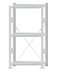 Fachbodenregal Stecksystem, Grundregal, einseitig nutzbar, H1500xB750xT300 mm, 3 Fachböden, Fachlast 250 kg, RAL 7035 lichtgrau