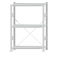 Fachbodenregal Stecksystem, Grundregal, einseitig nutzbar, H1500xB1000xT300 mm, 3 Fachböden, Fachlast 250 kg, RAL 7035 lichtgrau