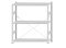 Fachbodenregal Stecksystem, Grundregal, einseitig nutzbar, H1500xB1300xT400 mm, 3 Fachböden, Fachlast 250 kg, RAL 7035 lichtgrau
