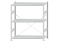 Fachbodenregal Stecksystem, Grundregal, einseitig nutzbar, H1500xB1300xT500 mm, 3 Fachböden, Fachlast 250 kg, RAL 7035 lichtgrau