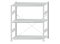 Fachbodenregal Stecksystem, Grundregal, einseitig nutzbar, H1500xB1300xT600 mm, 3 Fachböden, Fachlast 250 kg, RAL 7035 lichtgrau